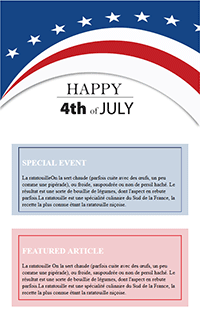 Summer Email Marketing Independence Day Email Template